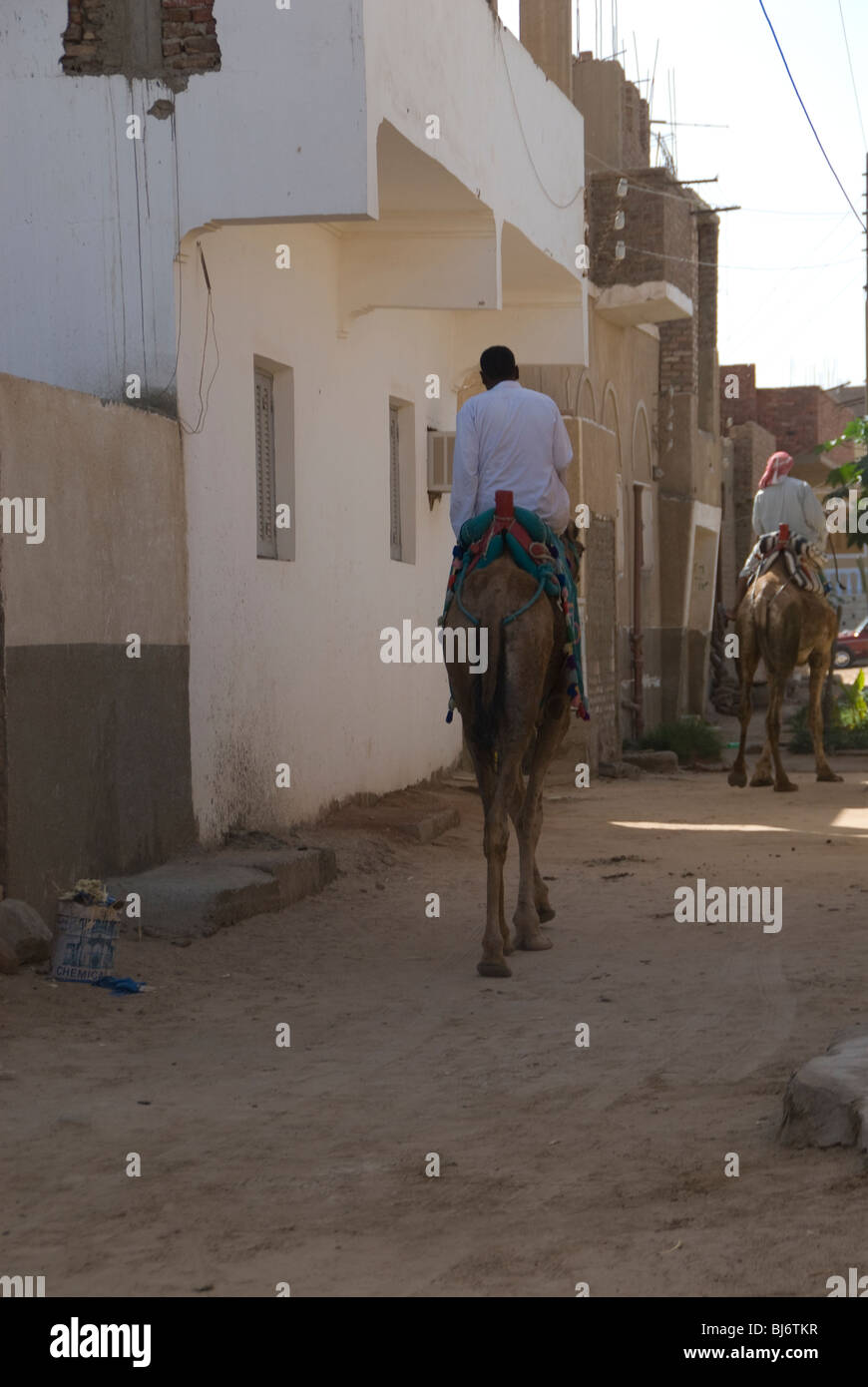Sehenswürdigkeiten aus einem touristischen Besuch in einem nubischen Dorfes in der Nähe von Assuan, Ägypten, Afrika. Stockfoto