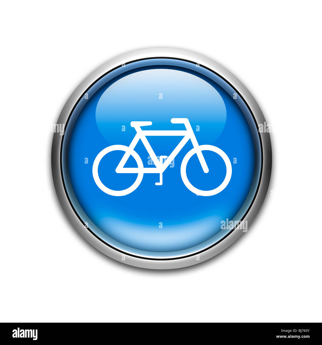 Empfohlene Route für Pedal Zyklen Symbol Stockfoto
