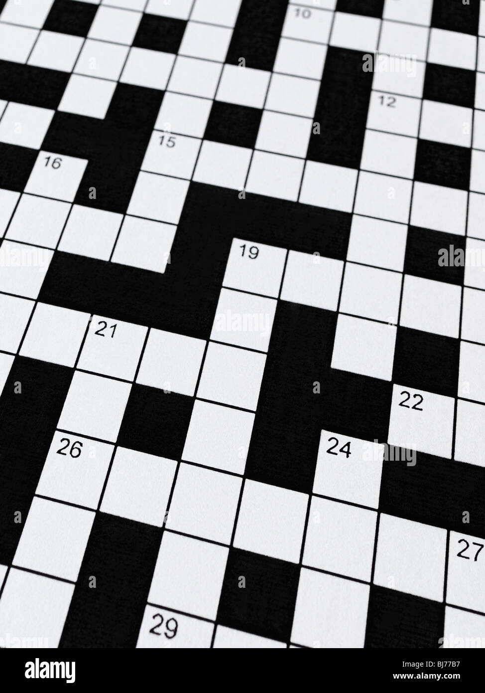 Kreuzworträtsel Stockfoto