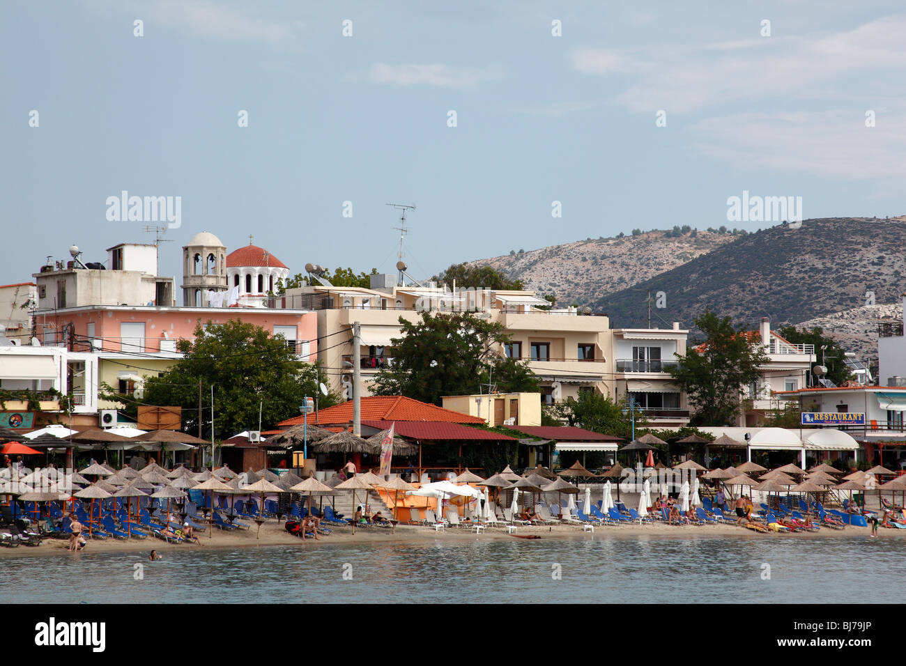 Der Strand von Potos, Thassos, Griechenland, September 2009 Stockfoto