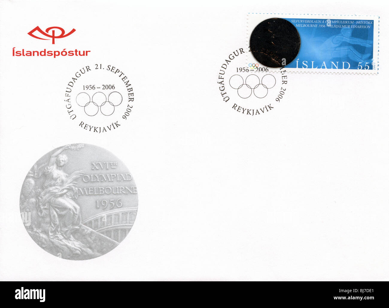 Island ersten Tag Cover Hülle Stockfoto