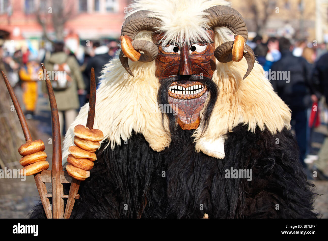 Buso Busojaras Spring Festival 2010 Mohacs Ungarn - Stockfotos Stockfoto