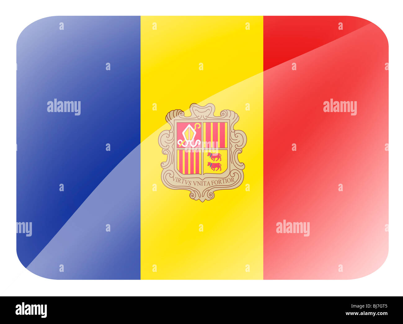 Andorra Flagge Stockfoto