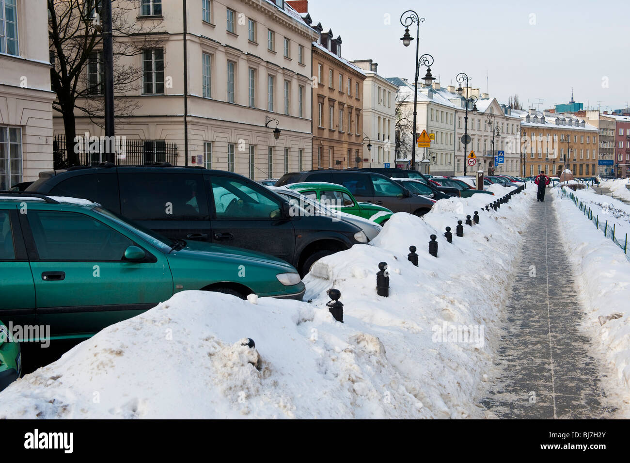 Winter in Warschau Polen Stockfoto