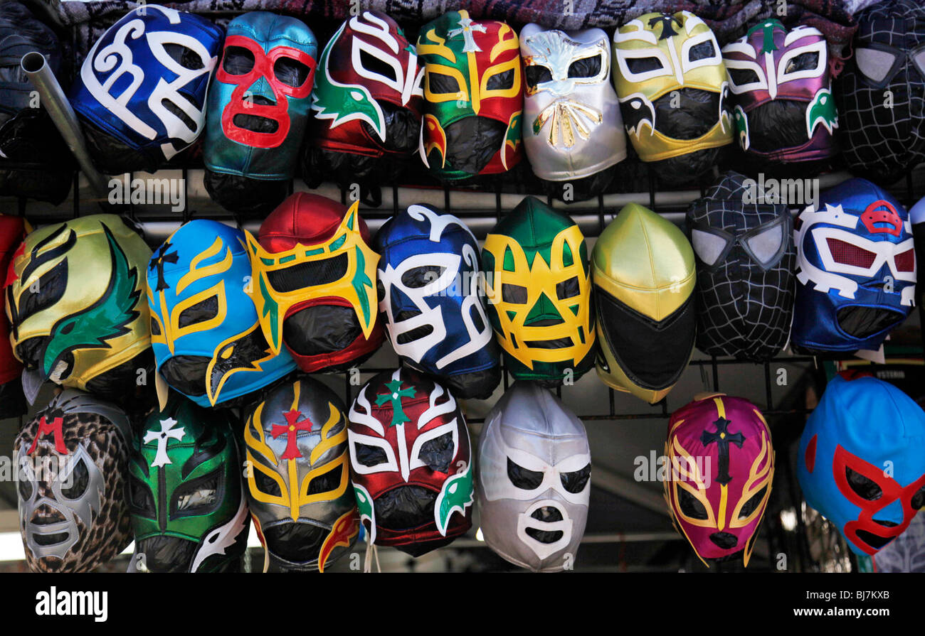 Mexikanische Wrestling Mask für Verkauf Stockfoto