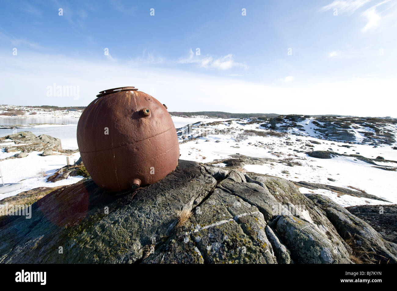 Alten kontaktieren Sie naval mine, Schweden Stockfoto