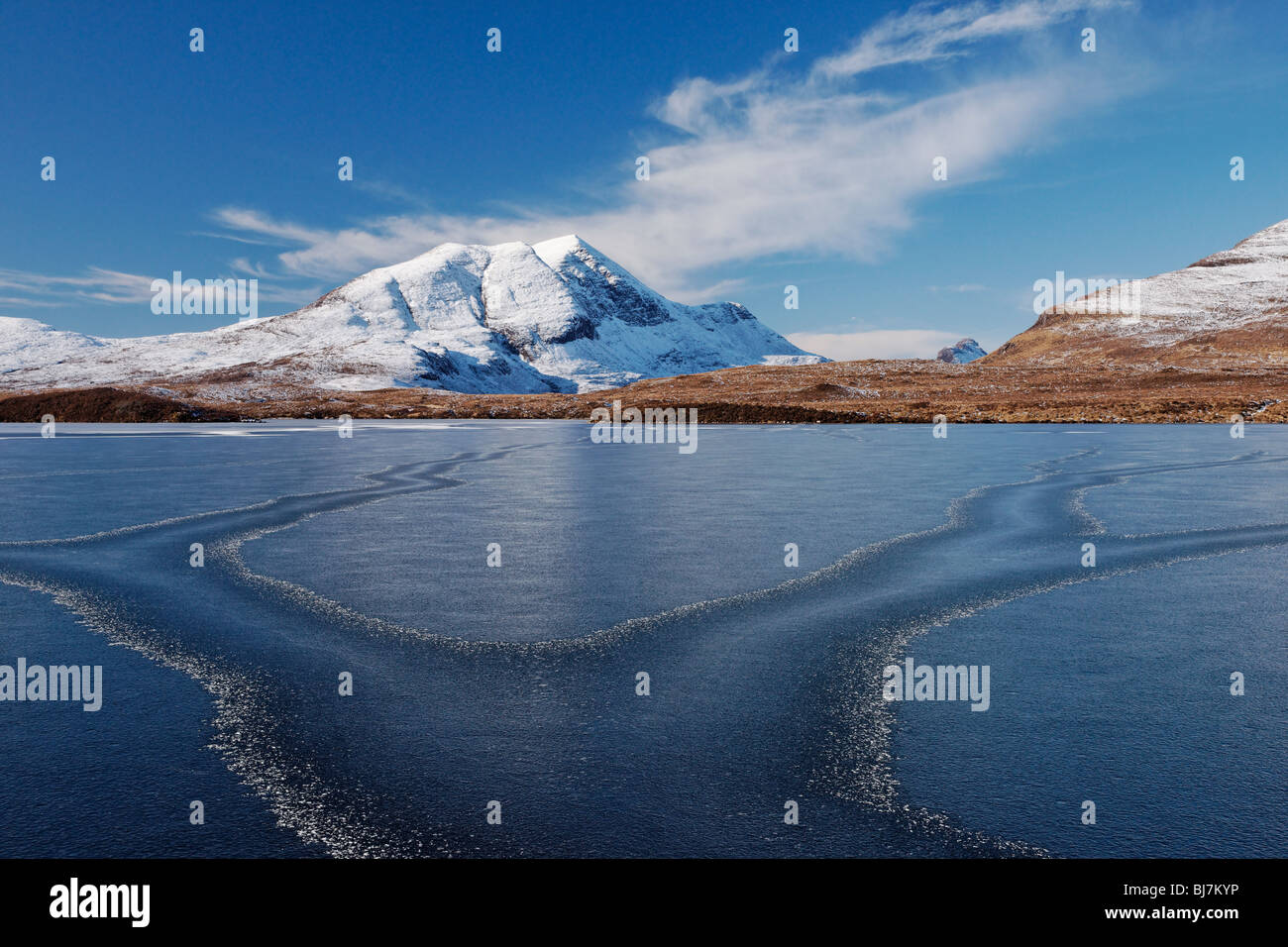 Cul Beag und man ein Ais, Inverpolly, Highland, Schottland, Vereinigtes Königreich. Stockfoto