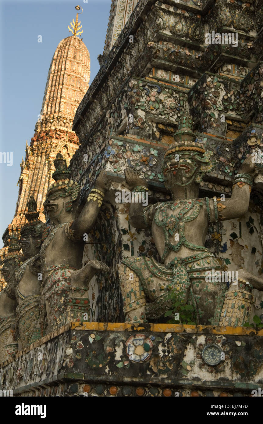 Wat Arun Tempel der Morgenröte, Bangkok, Thailand Stockfoto