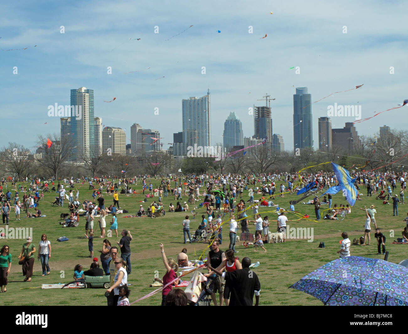 Zilker Kite Festival in Austin / Texas Stockfoto