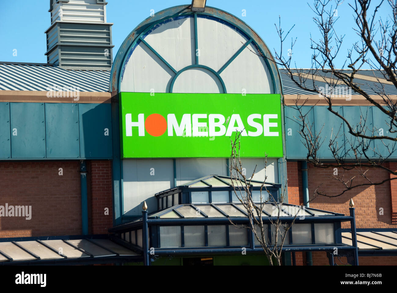 HomeBase-Ladenzeile Stockfoto