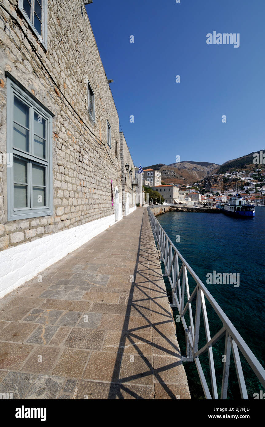 Licht und Silhouette, Hydra-Insel, Griechenland Stockfoto