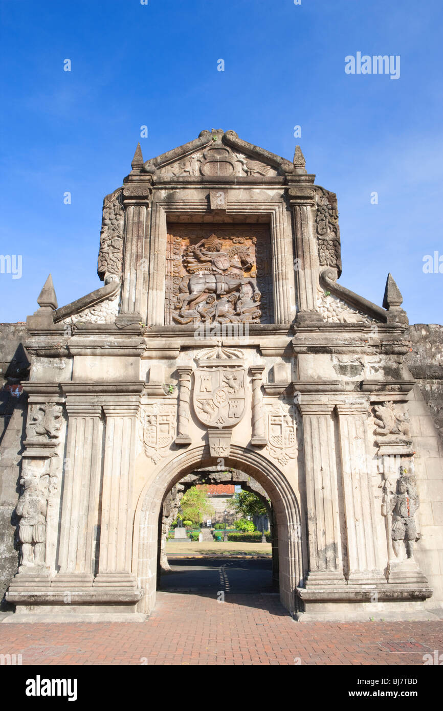 Fort Santiago Tor; Intramuros; Manila; Philippinen Stockfoto