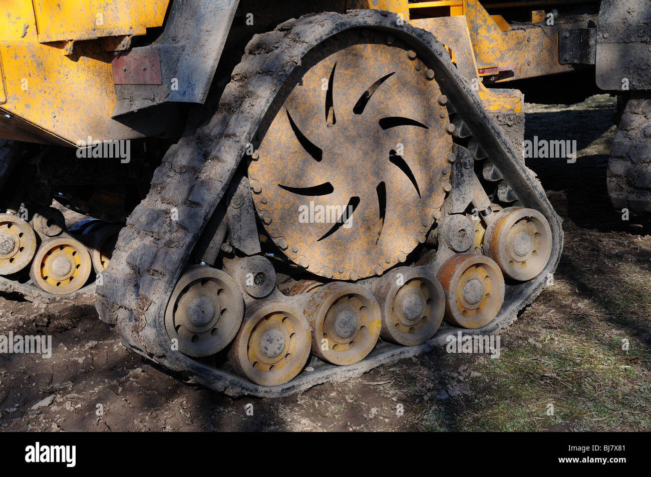 Überblick über Big-Traz 10 verfolgte dumping Großmaschine Stockfoto