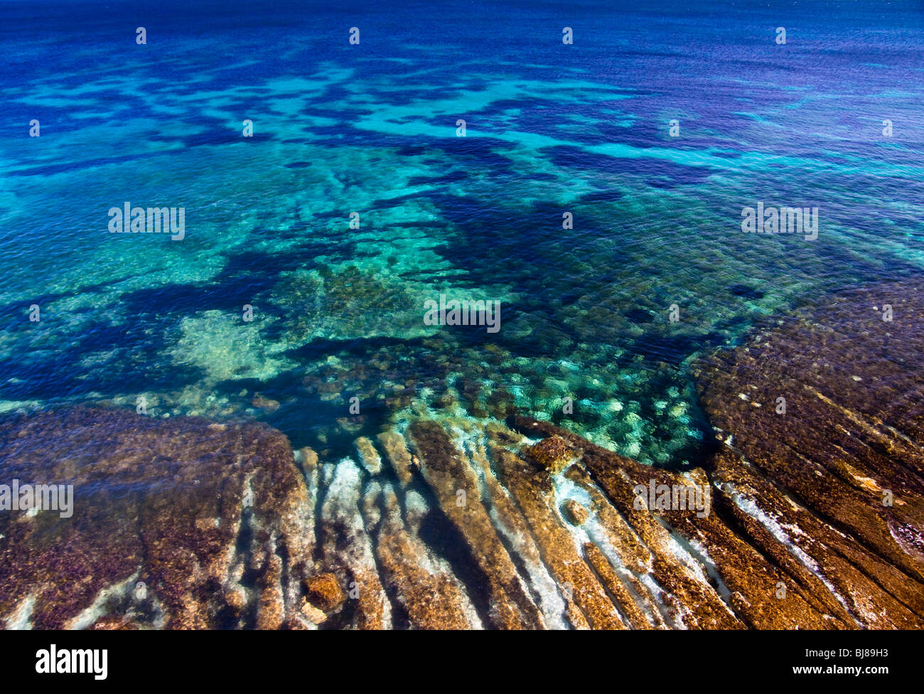 Luftaufnahme des Mittelmeeres zu Preis von Malta Stockfoto