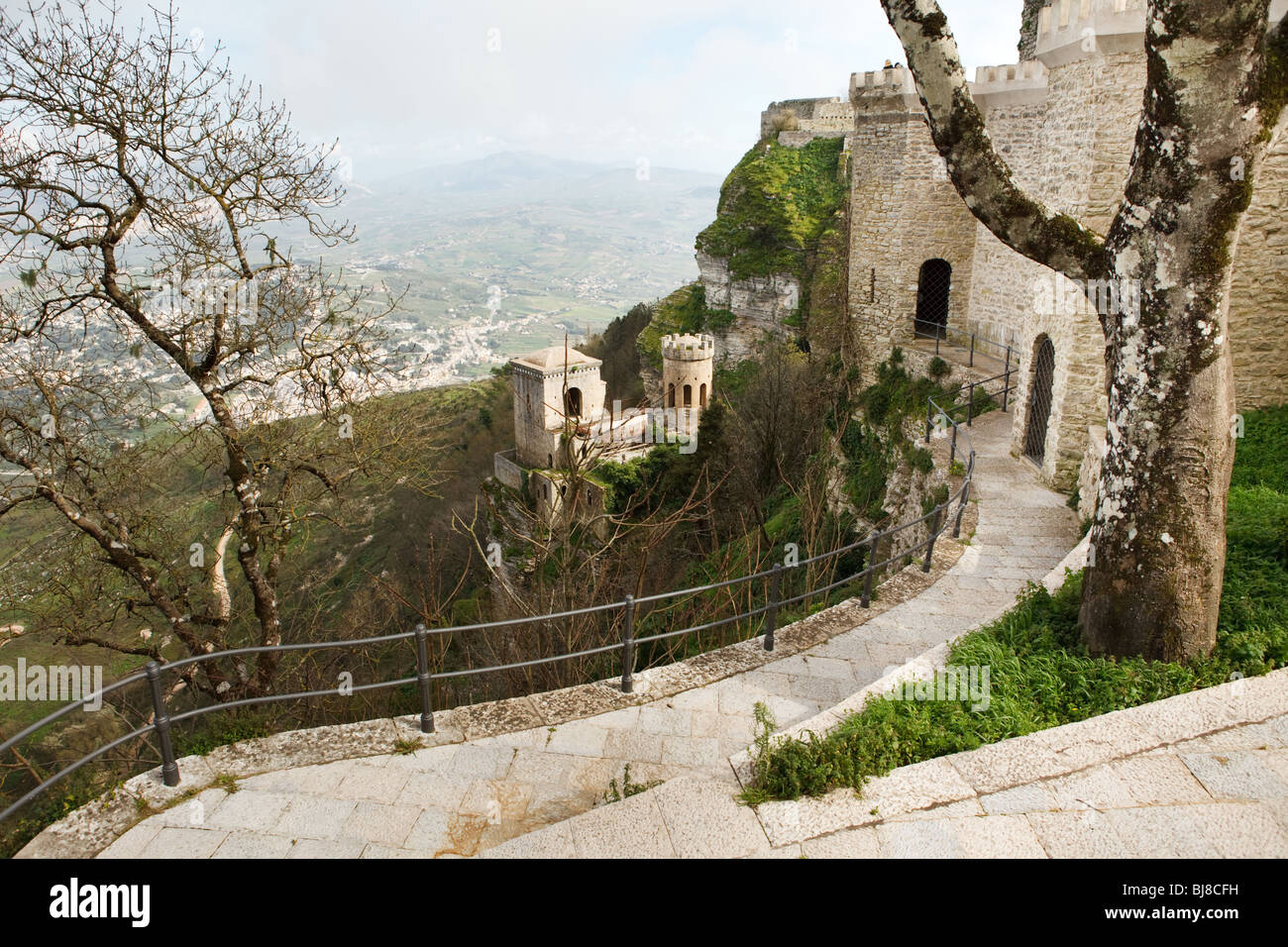 Sizilien-Landschaft, bewölkten Tag im Frühling Stockfoto