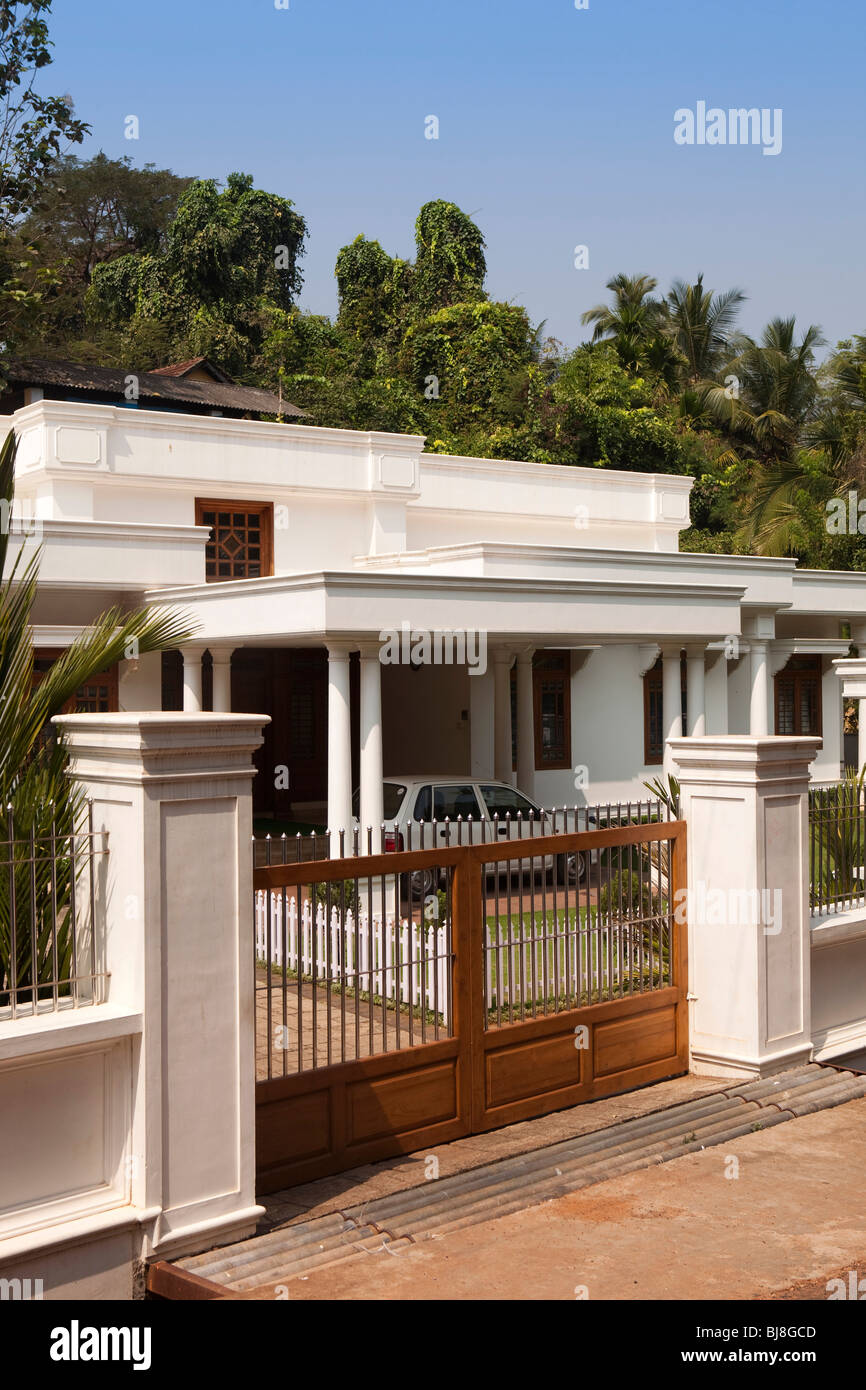 Indien, Kerala, Mahe (Pondicherry) Unionsterritorium, teure residencial Eigenschaft Stockfoto