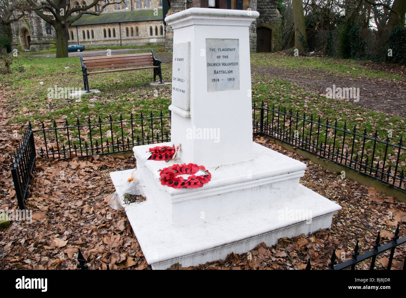 Denkmal für Dulwich Freiwilligen-Bataillon Stockfoto