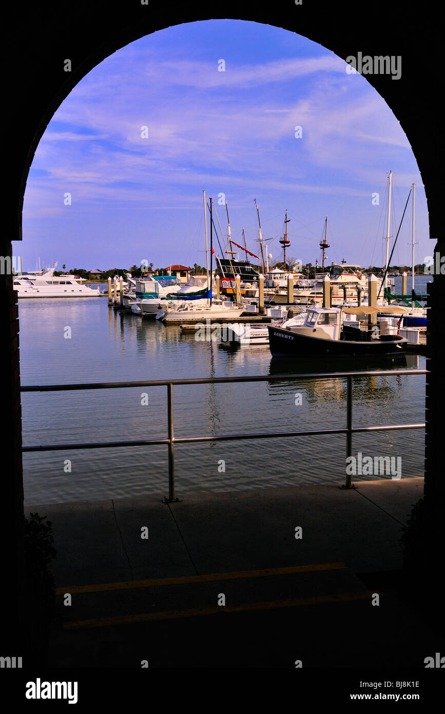 Ein Blick auf den heiligen Augustinus kommunalen Yachthafen Stockfoto