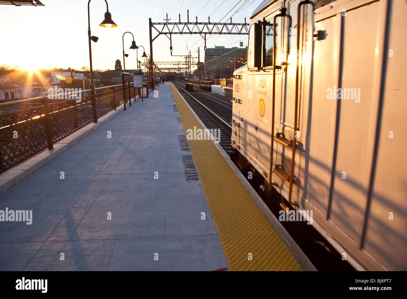 Newark Broad Street Station Plattform, NJ Transit Stockfoto