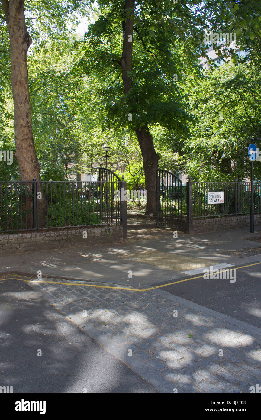 Verschiedene Szenen rund um Red Lion Square, London Stockfoto