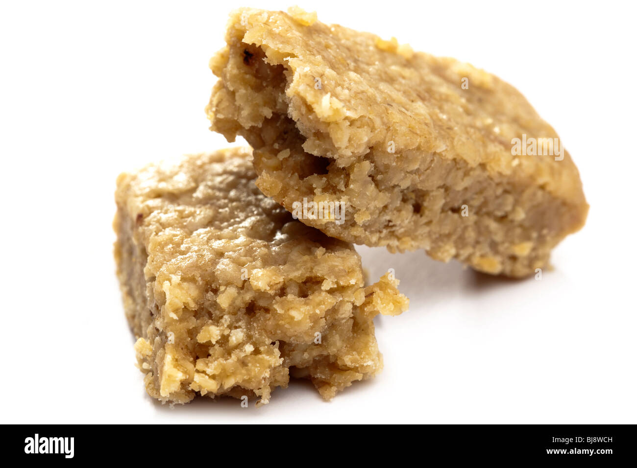 Halbierte Flapjack finger Stockfoto