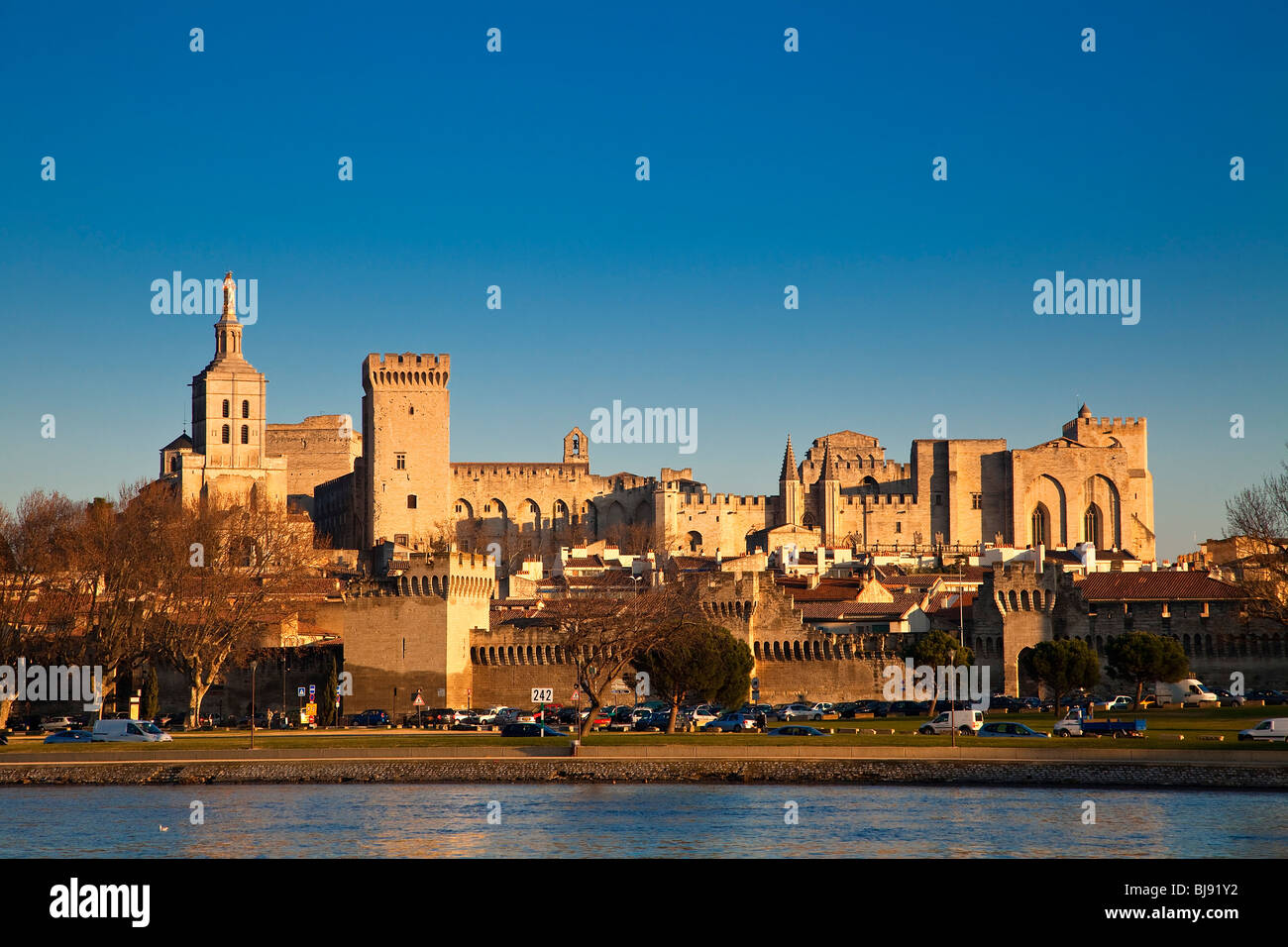 PALAIS DES PAPES, AVIGNON, FRANKREICH Stockfoto