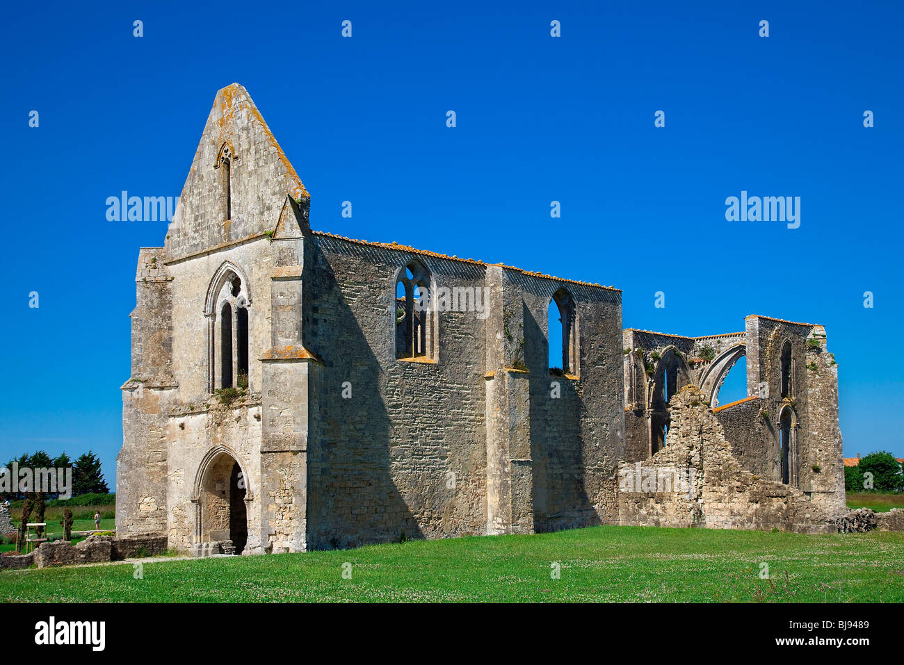 CHATELIERS ABTEI, ILE DE RE Stockfoto