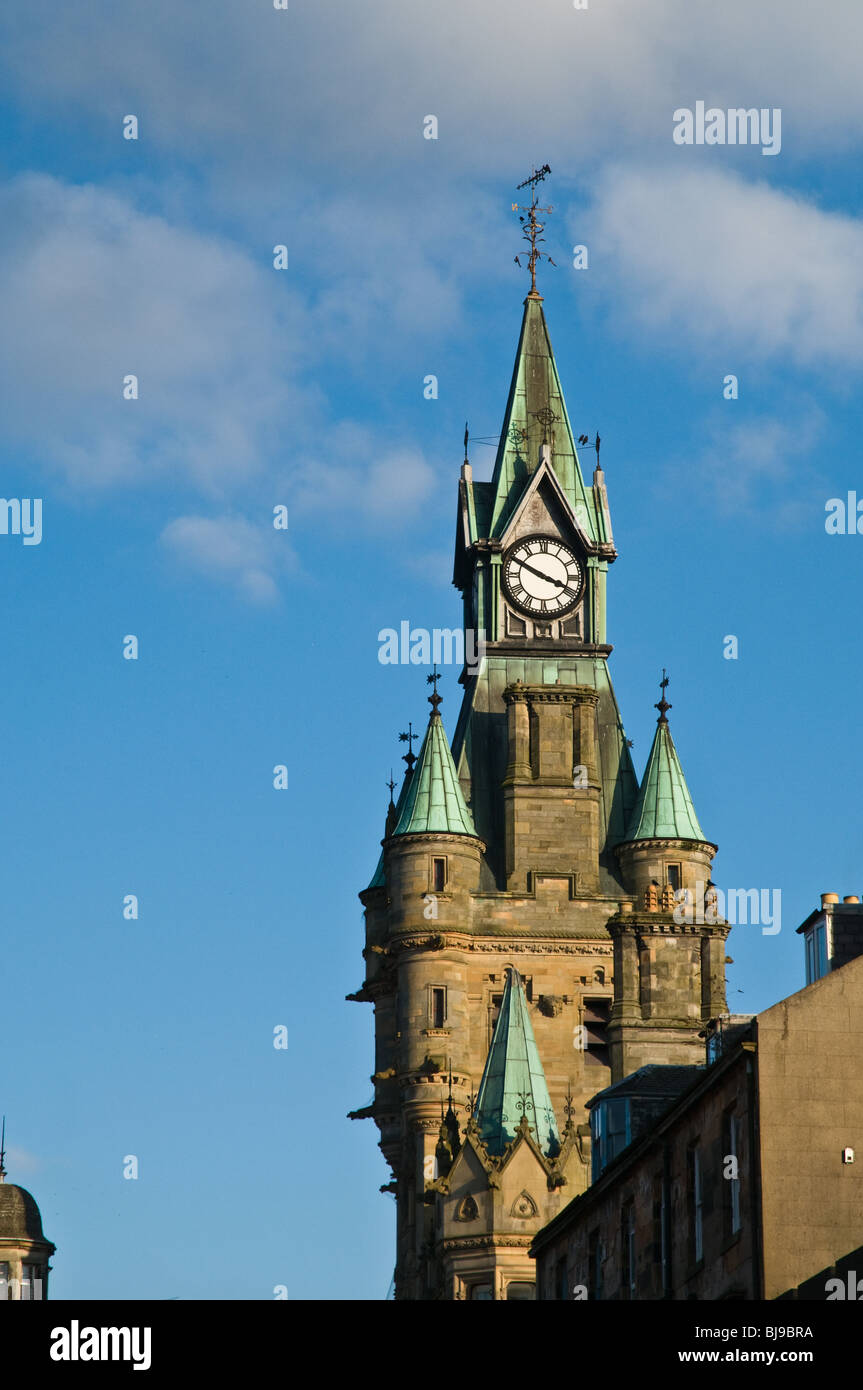 dh DUNFERMLINE FIFE Dunfermline Rathaus Uhrturm schottischen Clocktower Schottland Stockfoto