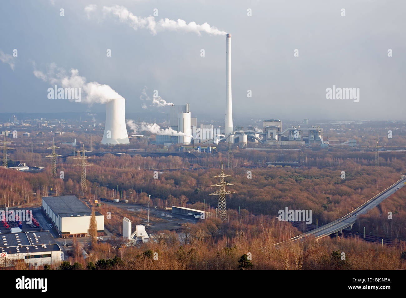 Kohle-Kraftwerk, Deutschland. Stockfoto