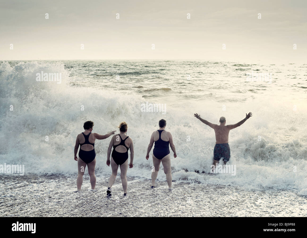 Boxing Day schwimmen, Stockfoto
