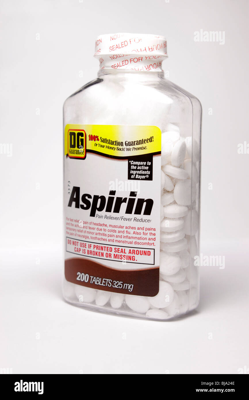 Versiegelte Flasche asprin Stockfoto
