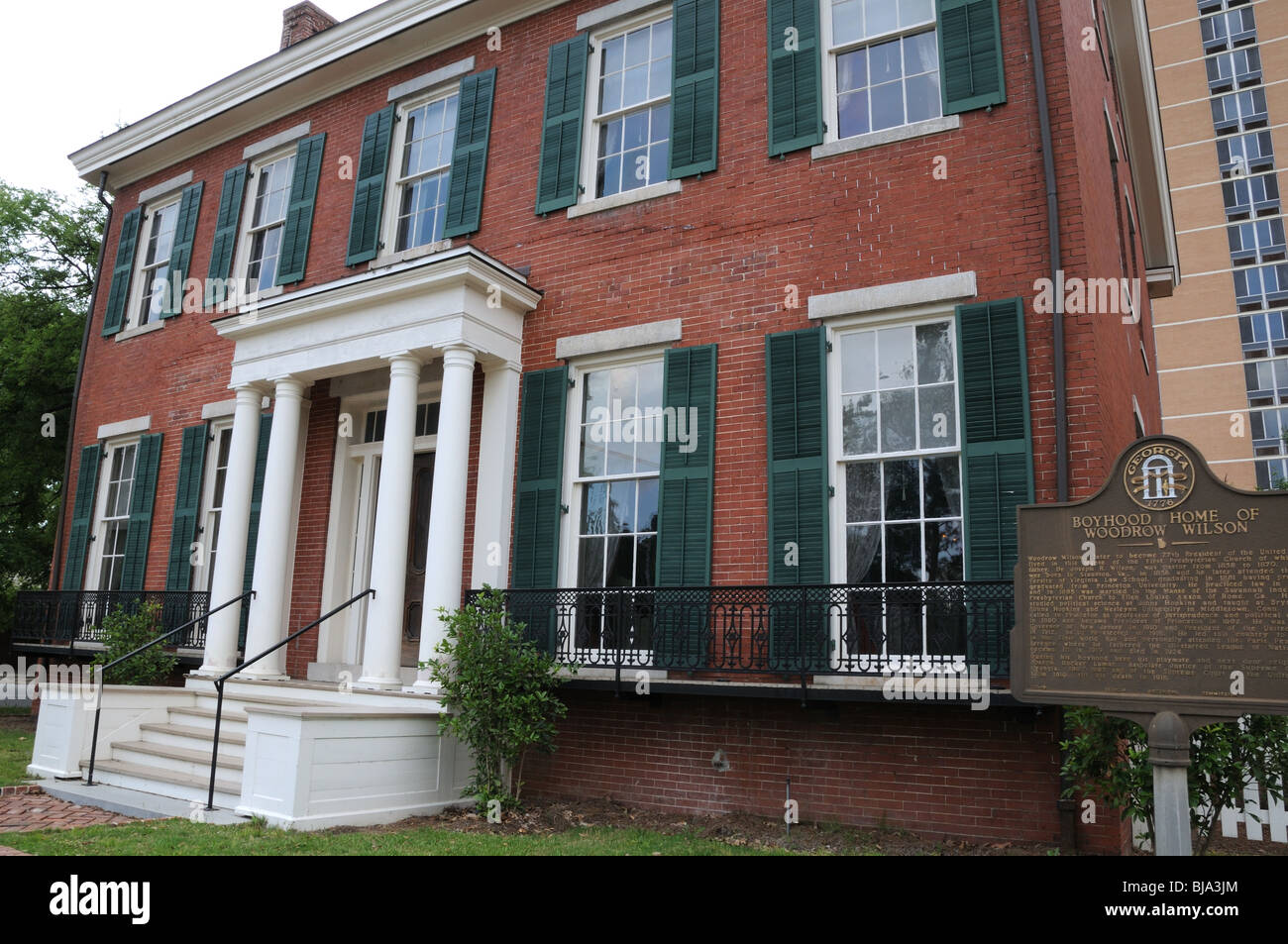 Die Kindheit Zuhause von US Präsident Woodrow Wilson in Augusta, Georgia. Stockfoto Die Kindheit Zuhause von US Präsident Woodrow Wilson in Augusta, Georgia. Stockfoto