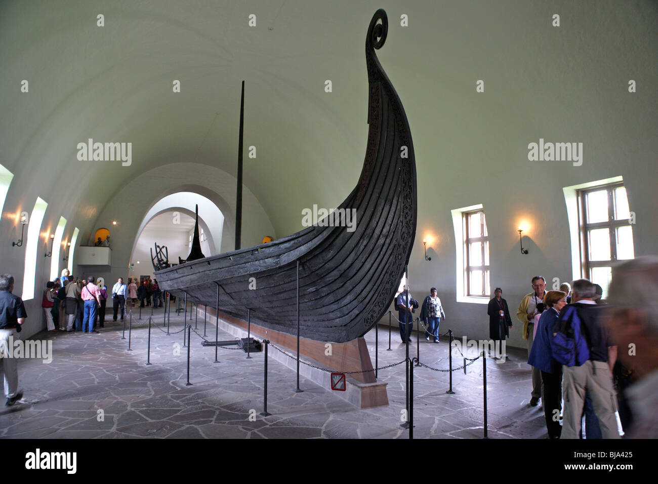 Oslo, Norwegen-Wikinger-Museum enthält einige der einzige authentische verbleibenden Viking lange Boote der Welt. Stockfoto
