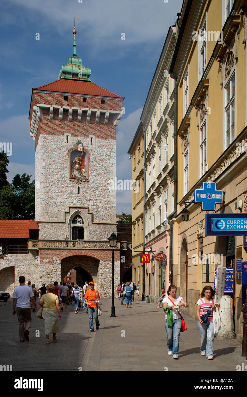 St.-Florian-Straße, St.-Florian-Tor, Krakau, Krakau, Polen Stockfoto