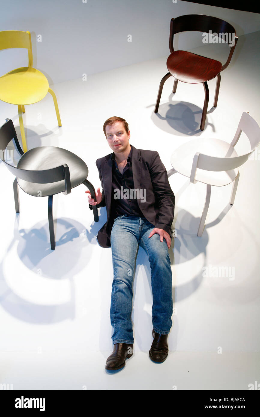 Designer Stefan Diez während Salone del Mobile Milano 2009 Stockfoto