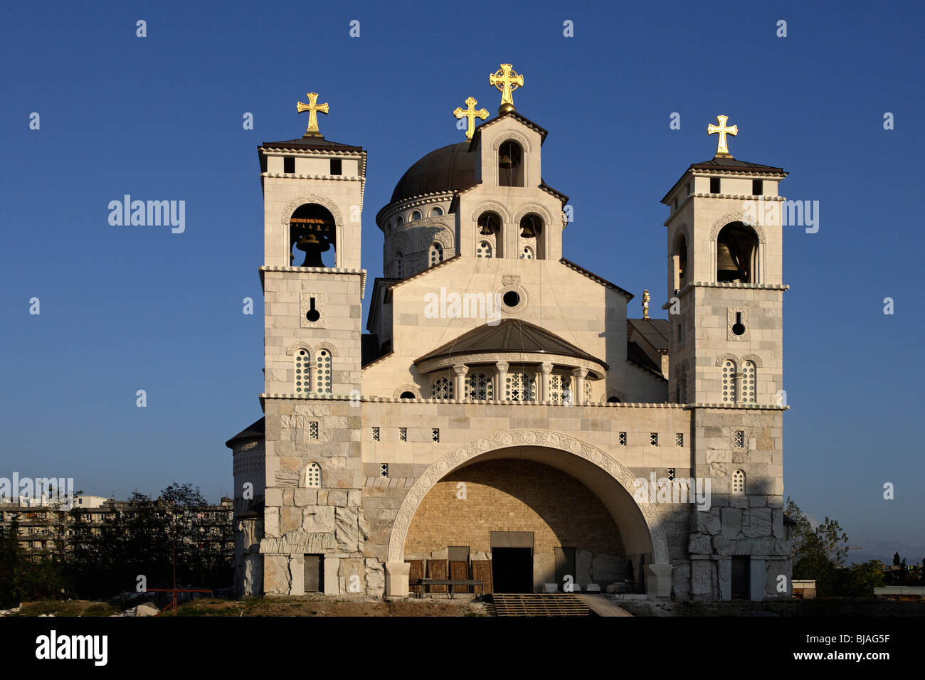 Podgorica, Kathedrale der Auferstehung Christi, serbisch-orthodoxen Kirche Metropolitanate von Montenegro, Montenegro Stockfoto