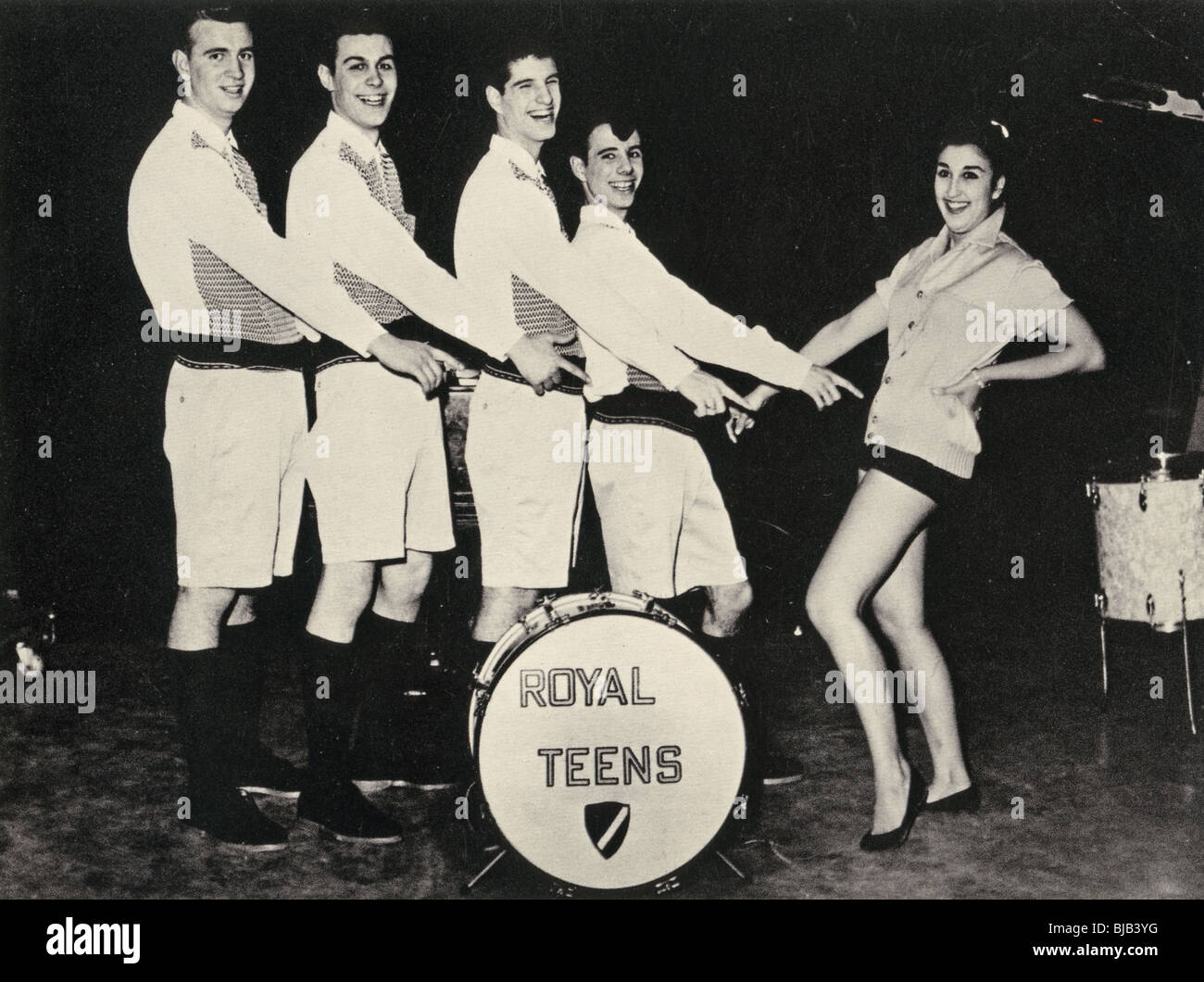 KÖNIGLICHEN TEENS - US Rock Gruppe ca. 1958 Stockfoto