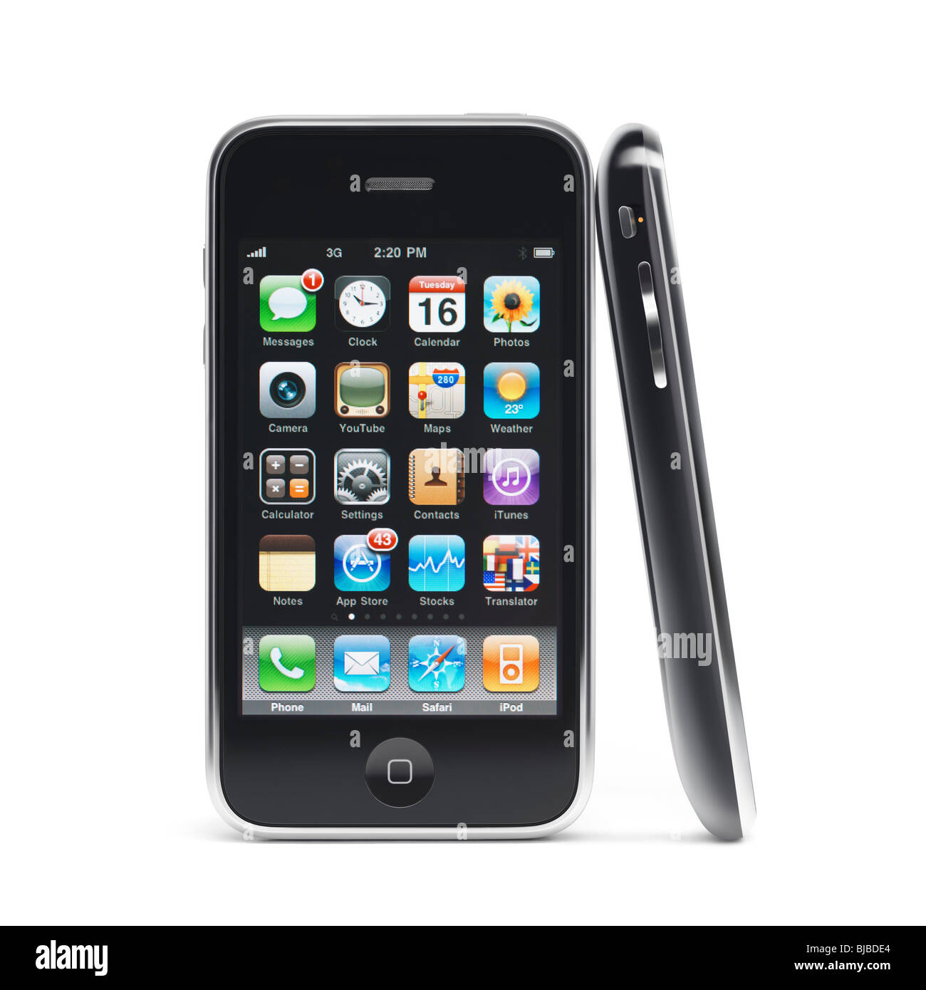 Zwei Apple iPhone 3Gs 3G Smartphones isoliert auf weißem Hintergrund  Stockfotografie - Alamy