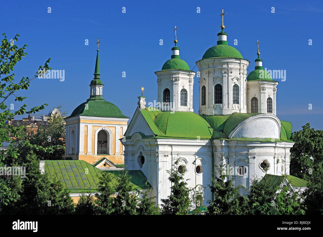 Kirche der Heiligen Jungfrau Schleier in Podol (18. Jahrhundert), Kiew, Ukraine Stockfoto