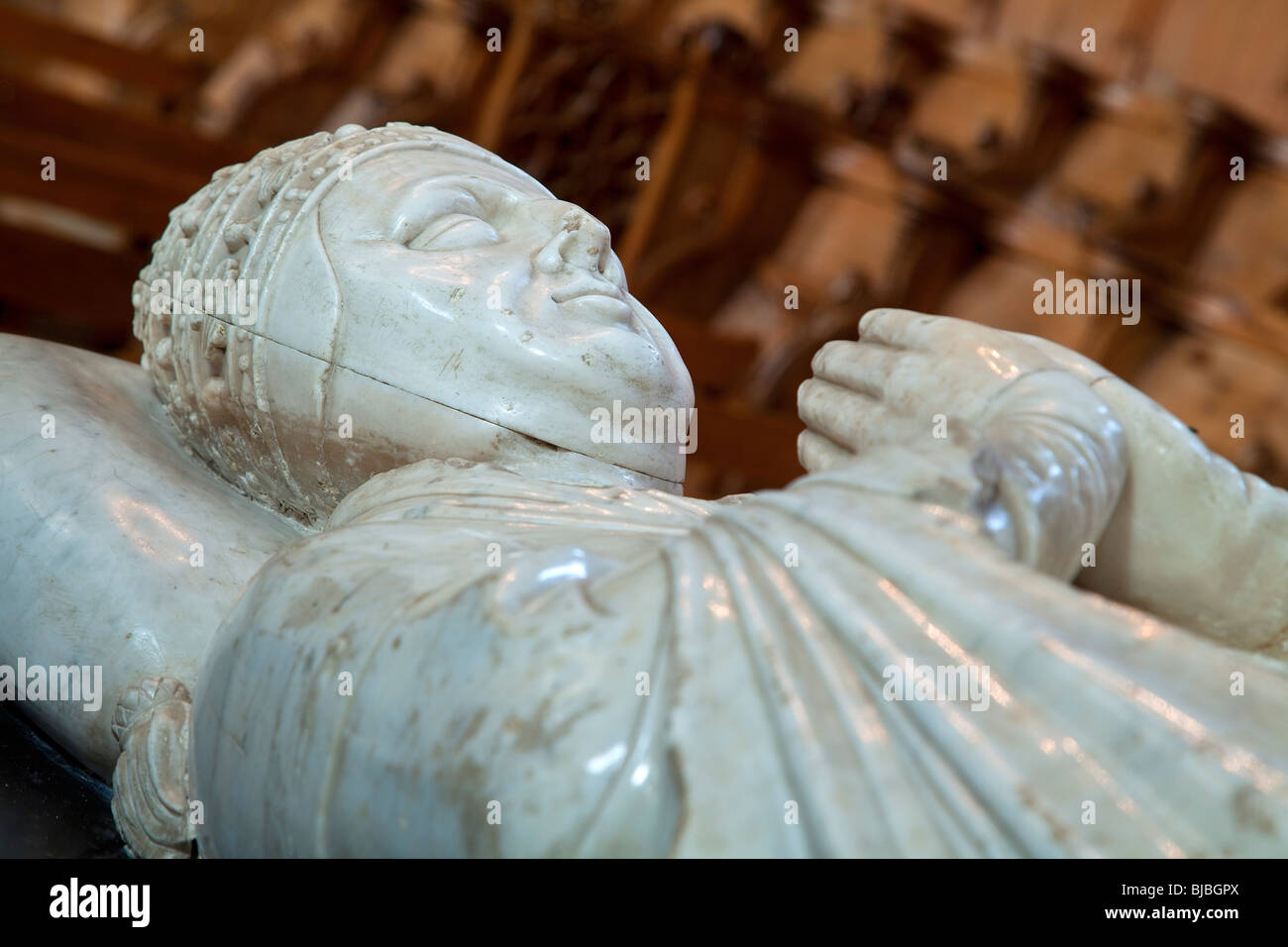 ABTEI KIRCHE SAINT-ROBERT, LA CHAISE DIEU, GRAB DES POP CLEMENT VI Stockfoto