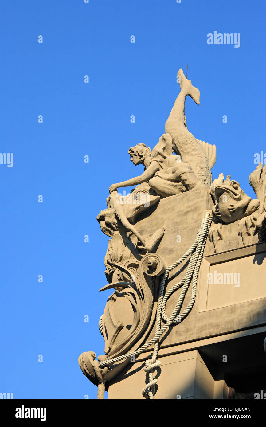 Haus mit Chimäre (Gorodetsky House), wichtigsten Jugendstil-Gebäude in Kiew (1901-1902), durch Vladislav Gorodetsky, Kiew, Ukraine Stockfoto
