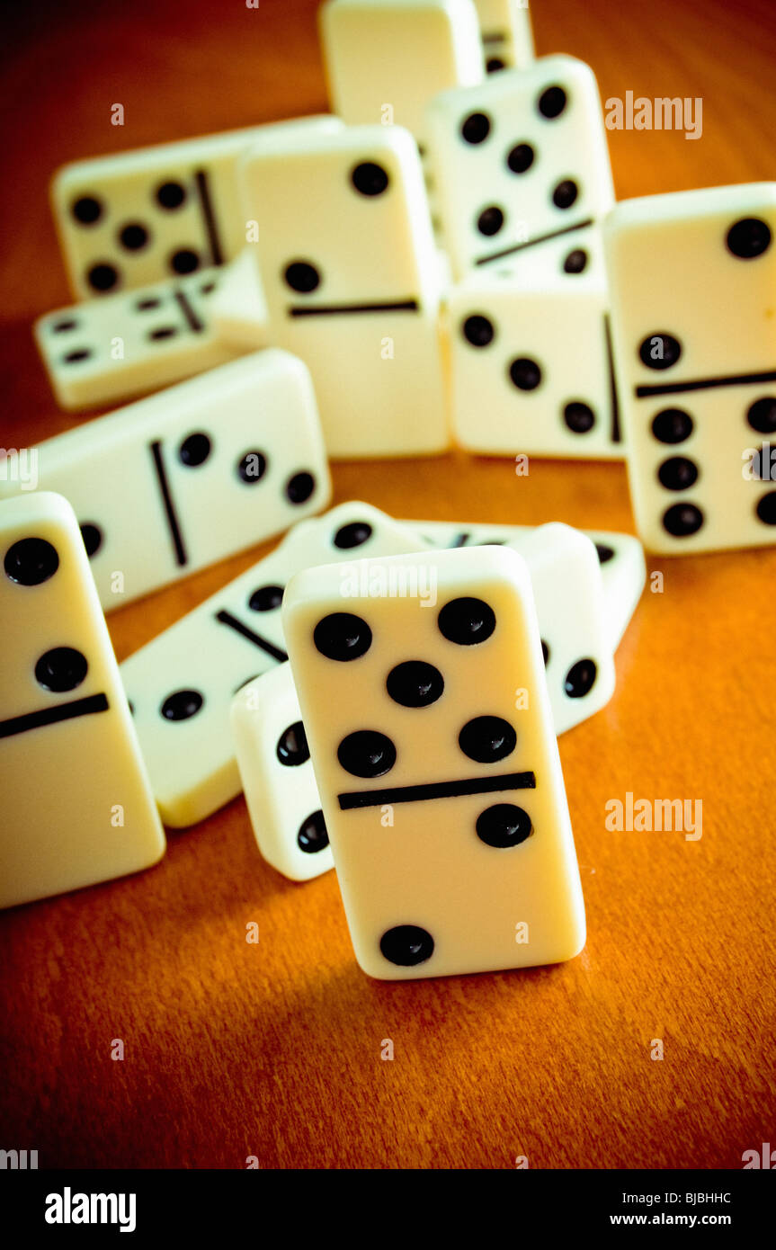 Domino-Fliesen Stockfoto