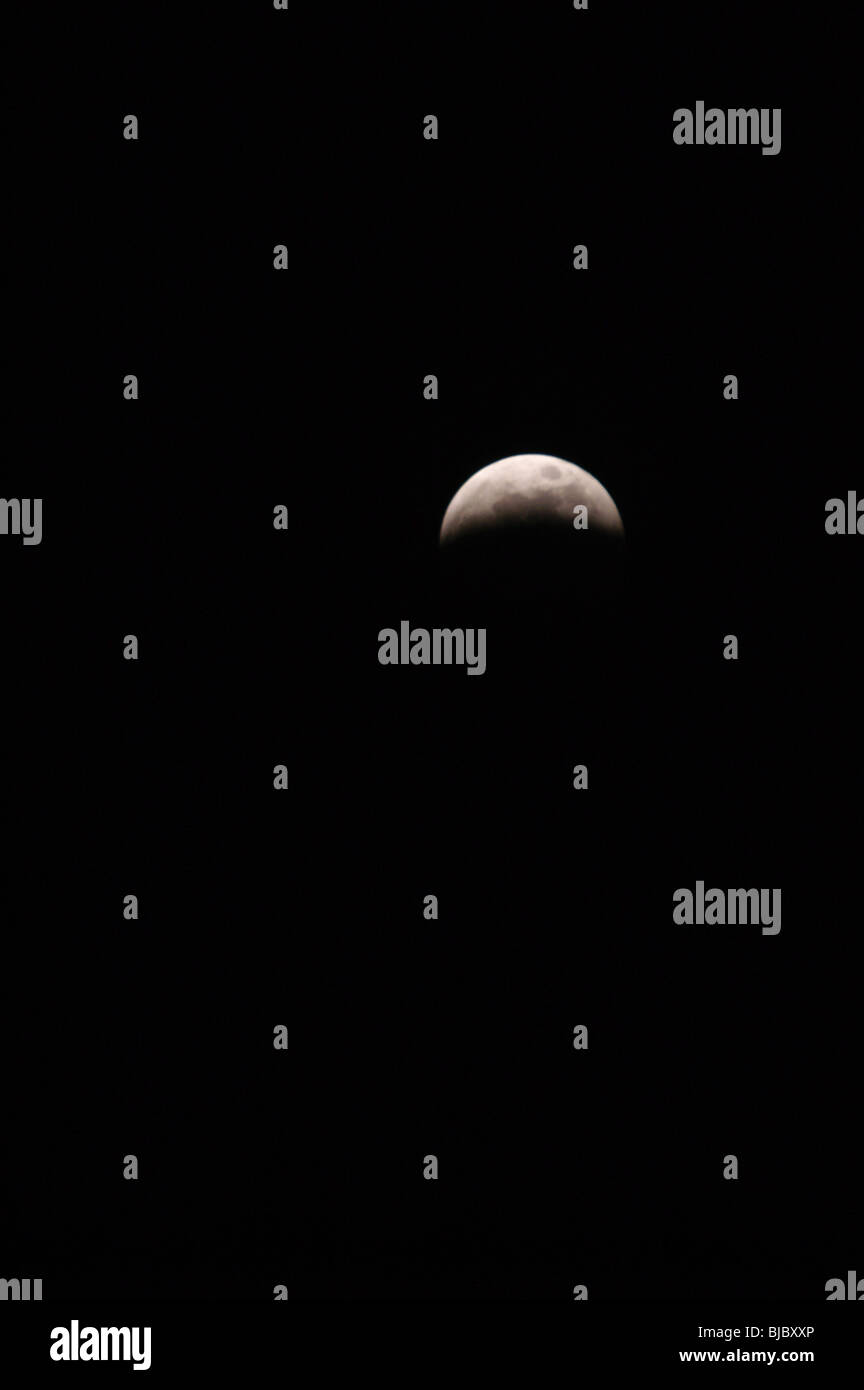 Mondfinsternis März 2007 von Coventry England gesehen Stockfoto