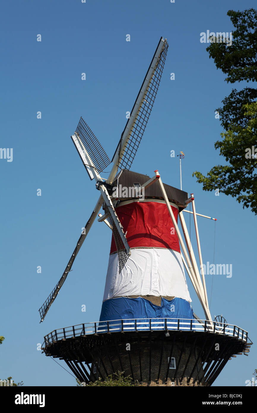 Windmühle Museum in Leiden, Südholland, Niederlande Stockfoto