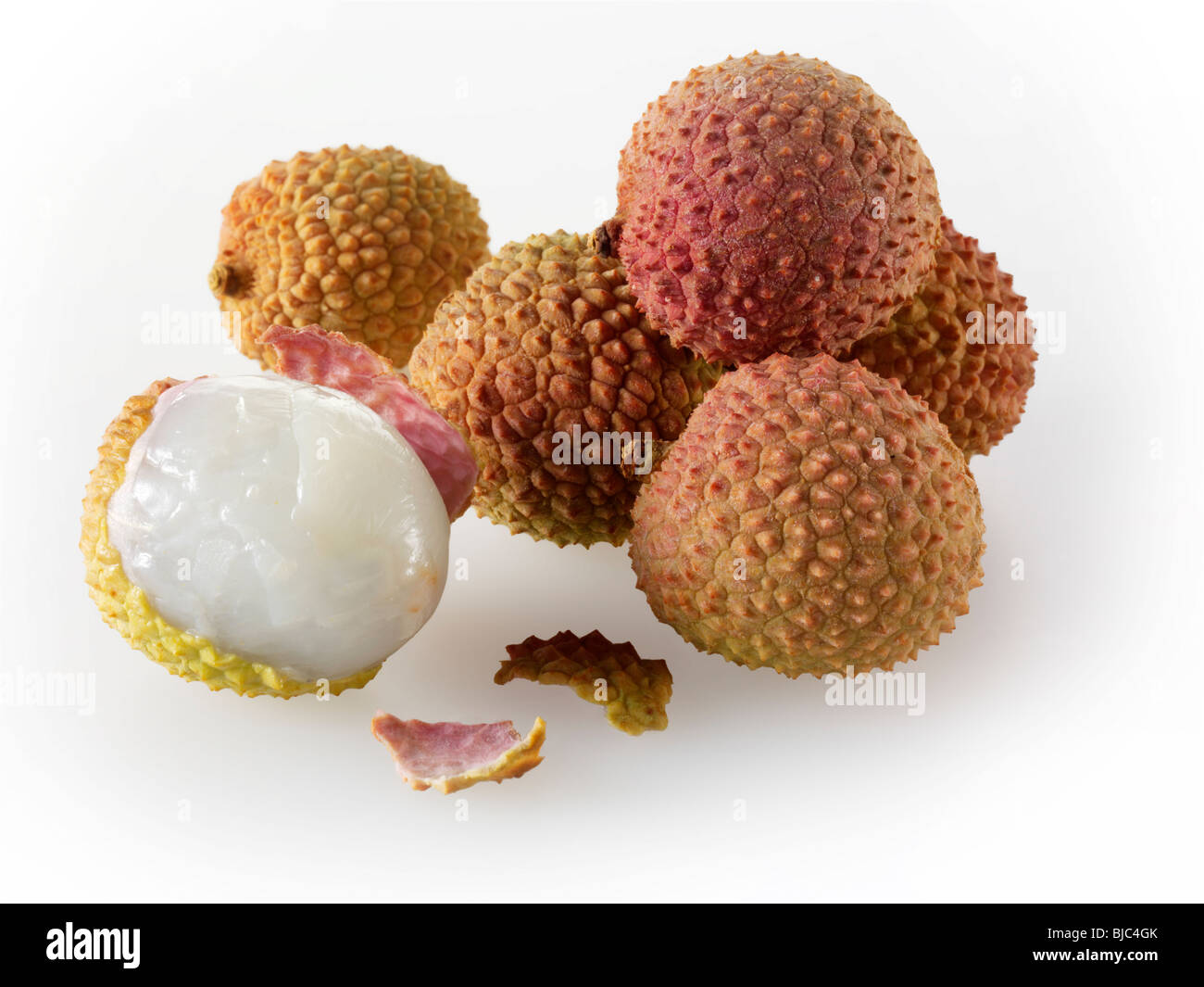 Lychee Früchte Stockfotos Stockfoto