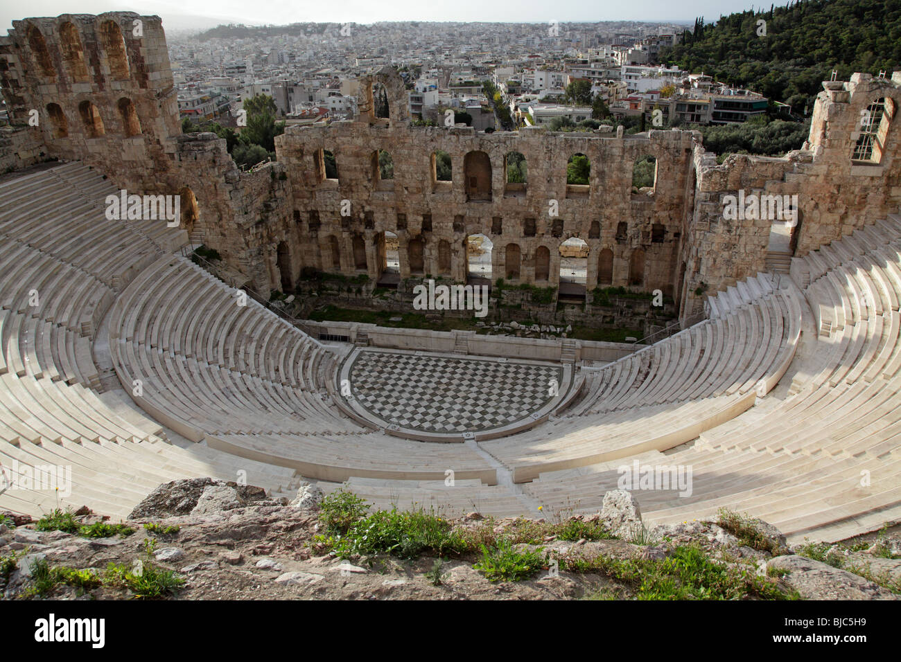 Odeon des Herodes Atticus ist ein Theater Stockfoto