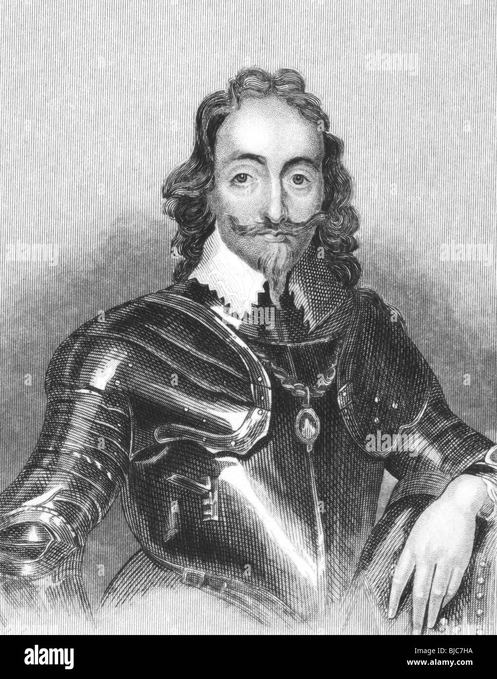 Charles I (1600-1649) auf Gravur aus den 1800er Jahren. König von England, Schottland und Irland von 1625 bis zu seiner Hinrichtung. Stockfoto