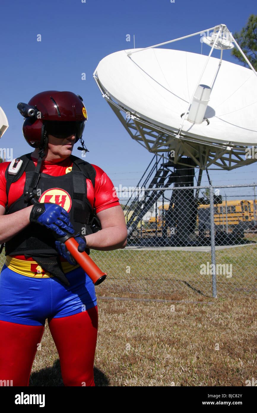 Superheld, basiert eine Florida Real Life Superhero. Stockfoto