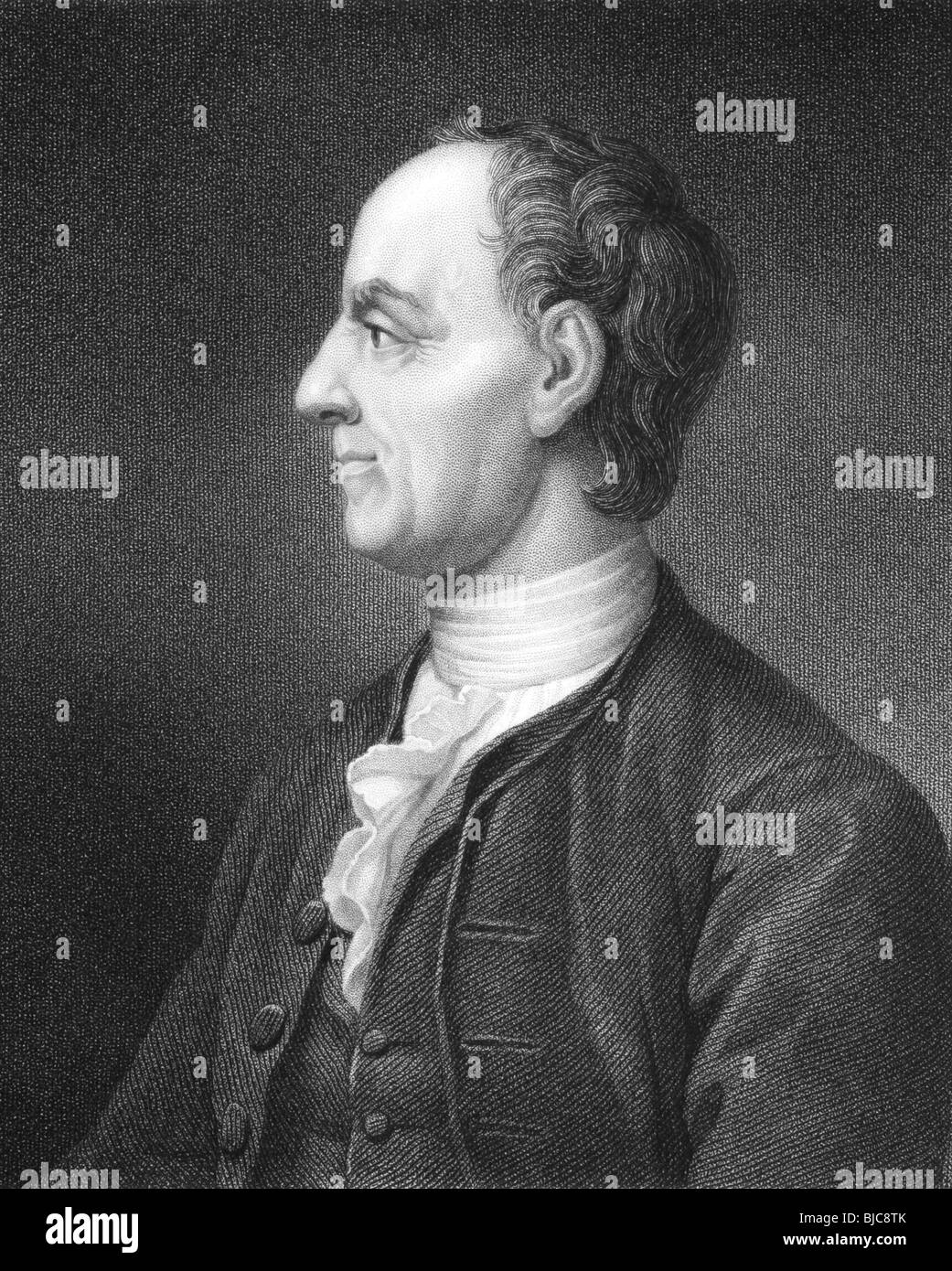 Leonhard Euler (1707-1783) auf Gravur aus den 1800er Jahren. Schweizer Mathematiker und Physiker. Stockfoto