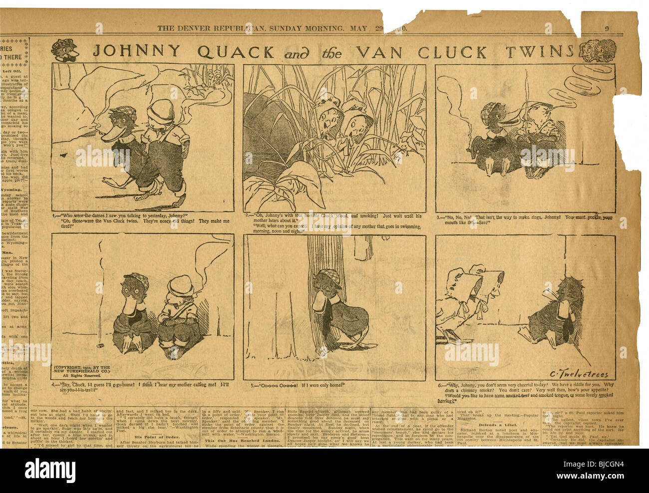 "Johnny Quack und der Van gackern Zwillinge" von Charles H. Twelvetrees. Stockfoto